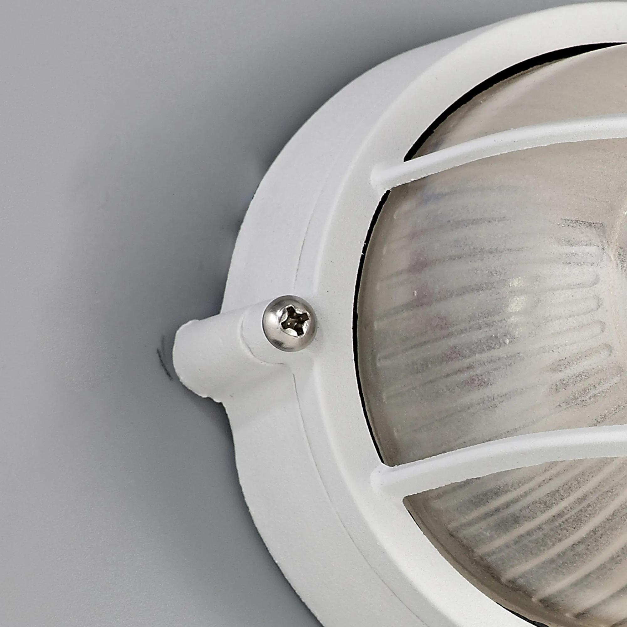 Avon Oval Wall Lamp 1 Light IP44 Outdoor White D0479  Deco Avon